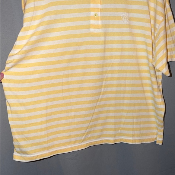 Vintage Spirit Yellow and White Cotton Y2K Striped Short Sleeve Tee - Picture 3 of 6